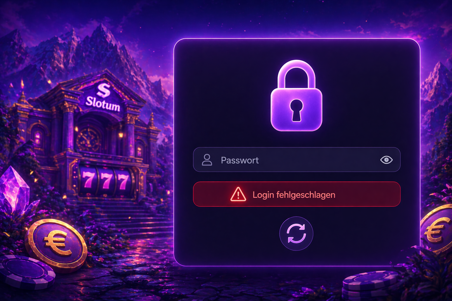 Slotum Casino Login Probleme lösen